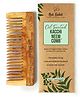 Nat Habit Kacchi Neem Wooden Shampoo Comb - Soaked In 17 Herbs, Neem & Sesame Oil For Post Shampoo Detangling Suited For Long & Thick Hair (Wide Tooth- Large Size) Pack of 1
