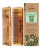 Nat Habit Kacchi Neem Wooden Pocket Comb, Pocket-Sized & Travel-Friendly For Men & Kids Short Hair (Fine Dual Tooth)