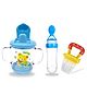 Chinmay Kids Straw Feeding Sipper Anti Spill for Kids Fruit Feeder And Soother - Made of Food-Grade Material, 100% free of BPA  (Blue-Blue-Yellow)