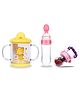 Chinmay Kids Straw Feeding Sipper Anti Spill for Kids Fruit Feeder And Soother - Made of Food-Grade Material, 100% free of BPA  (Yellow-Pink-Pink)