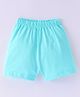 Ollypop Sinker Knit Knee Length Shorts Solid Colour - Blue