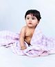 Theoni 100%  Cotton Muslin Snuggle Balnket-Violet Chequer