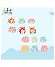 Fareto New Born Baby 12 Double Layer Super Soft Cotton Nappies Washable (3-6 Months)(Colour and design may vary)