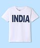 Pine Active Knit Half Sleeves Skin Friendly & Breathable T-shirt Text Print - White