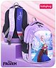 Babyhug Disney Frozen Sisters Forever School Backpack|2 Main Compartments, 1 Front Pockets, 2 side Bottle Pockets|Water Resistant|Long lasting and Durable Zippers | Comfortable back cushioning | For School, Travel and Outdoors|Lavender- 15 inches