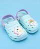 Babyoye Slip On Clogs with Dino Applique & Back Strap - Blue