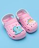 Babyoye Slip On Clogs with Dino Applique & Back Strap - Pink