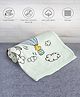 Mi Arcus Peanuts Snoopy Printed Premium Ultra-Soft 100% Cotton Blanket for 0-12 Months, 85x85 cm - Aqua