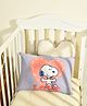 Mi Arcus Premium 100% Cotton Baby Pillow with Cover  Super Soft Fabric, Peanuts Snoopy Print , Purple  Suitable for Ages 18 Months to 6 Years.