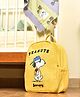 Mi Arcus Peanuts Snoopy Print Rectangular Shape Backpack for Preschool | Kindergarden | K.G-1 | K.G-2| School Picnic Travel Bag for Kids- Pack of 1 Yellow- 12 Inch