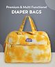 Mi Arcus Tie-Dye Print Maternity Diaper Bag with Zip Closure, Multipurpose Handbag, and Diaper Changing Sheet for Travel  Yellow