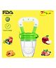Joy Buzz Ultra Care Silicone Fruit & Food Nibbler Feeder - Green