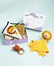 haus & kinder Jungle Party Baby Shower Gift Box : Pack of 3 Blanket, Rattle, Cuddle Cloth