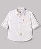 US Polo Assn Cotton Knit Full Sleeves Solid Shirt - White