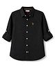US Polo Assn Cotton Knit Full Sleeves Solid Shirt - Black