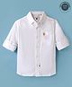 US Polo Assn Cotton Knit Full Sleeves Solid Color Shirt with Logo Embroidery - White