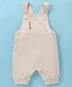 Little Kangaroos Cotton Woven Solid Dungaree - Natural Beige
