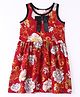 CrayonFlakes Sleeveless Floral Printed Dress - Maroon