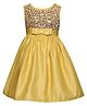 Funshine Sleeveless Sequin Bodice Embellished Fit & Flared Dress - Yellow