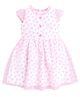 Funshine Cap Sleeves Hearts Printed Fit & Flared Dress - Light Pink