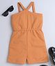 Taffykids Sleeveless Self Designed Jumpsuit - Mustard