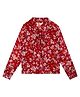 Budding Bees Georgette Full Sleeves Floral Printed Top - Maroon