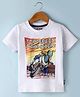 Fido Single Jersey Half Sleeves T-Shirt Graphics Print - Grey Melange