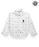 US Polo Assn Cotton Knit Full Sleeves Shirt With Star & Text Print - White