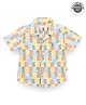 US Polo Assn Cotton Knit Half Sleeves Printed  Shirt With Logo Embroidery - Multicolour