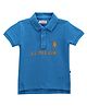 US Polo Assn Cotton Knit Half Sleeves T-Shirt Logo Print - Blue