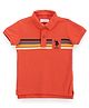 US Polo Assn Cotton Knit Half Sleeves T-Shirt Logo Embroidery - Orange