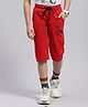 Monte Carlo Brand Name Printed Capri Shorts - Red