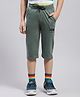 Monte Carlo Brand Name Printed Capri Shorts - Green
