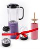 Better Home Borosilicate Glass Tumbler w/ Lid & Straw | 450ml | Leak & Sweat Proof | Travel Mug (Fuscia)