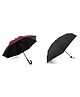 Absorbia Double Layer Umbrella Set - Waterproof & UV Coated 105cm Diameter, Capsule Cover, Black