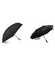 Absorbia 2-Pack Folding Umbrellas - Rain, Sun & Wind Protection, Double Layer, Portable & Travel-friendly, Black