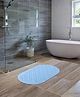 UMAI X SAVYA Diatom Mud Oval Mat  PVC/Non-Slip Mat for Bathroom/Living Room  Blue (Multipurpose)