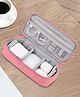 UMAI Portable Electronics Accessories Bag | Cable Organizer | Travel Vanity Bag (Pink)