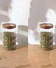 Borosilicate Kitchen Containers Set - Airtight Storage Jars with Wooden Lid | 750ml (Pack of 2)