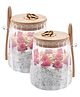 The Better Home Overnight Oats Jars with Spoon | Set of 2 (635 ml) | Borosilicate Airtight Glass with Bamboo Lids | Multipurpose Kitchen Storage for Oats, Snacks, Tea, Coffee, Sugar