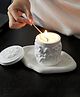 UMAI BH 25 Hrs Scented Candles Gift Set - Ceramic Jar White Tea Aroma - Bedroom & Anniversary