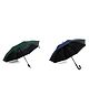 Absorbia Folding Umbrella Set - Green/Blue 2-Pack: Rain/Sun/Wind Protection Foldable w/Cover (99 characters)