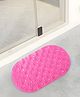 UMAI X SAVYA Oval Diatom Mud Bathroom Mat - PVC/Non-Slip & Soft, Lightweight - Dark Blue | Pink