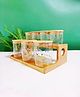 UMAI Pack of 7 Kitchen Organizer Borosilicate Jars with Bamboo Lid & Tray | 4 Pcs 350 ml & 3 Pcs 850 ml | Glass Jars for Cookies, Spices, Snacks, Tea, Coffee, Sugar | BPA Free | White