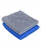 UMAI Microfiber Face Towels - Super Absorbent, Quick-Dry, Gentle & Super-Soft for Everyday Use - Pack of 2, Blue-Grey
