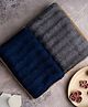 Mush Bamboo Hand Towel Set of 2 | 100% Bamboo | Ultra Soft, Absorbent & Quick Dry Towel for Daily use. Gym, Pool, Travel, Sports & Yoga | 75 X 35 cms | 600 GSM (Navy Blue & Grey)