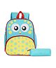 THE CLOWNFISH Mini Explorer Series Printed Polyester 12 Litres Kids Standard Backpack School Bag With Pencil Stationery Pouch Daypack Picnic Bag For Tiny Tots. Age 3-5 Years (Seafoam Green)