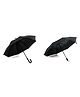 Absorbia Black Straight & Folding Umbrella Pack - Rain, Sun & Wind Protection | Double Layer, Portable with Cover