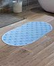 UMAI Oval Bathroom Floor Mat - PVC/Non-Slip & Soft/Lightweight - Multiuse Mat (Purple/Blue)