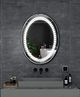 Plantex LED Bathroom Mirror - Oval Shape 18x24-inch + Sensor & 3 Tone Lights - Ideal for Bedroom, Dressing Room